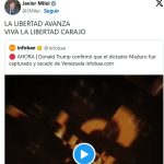 Milei sobre Venezuela: «viva la libertad carajo»