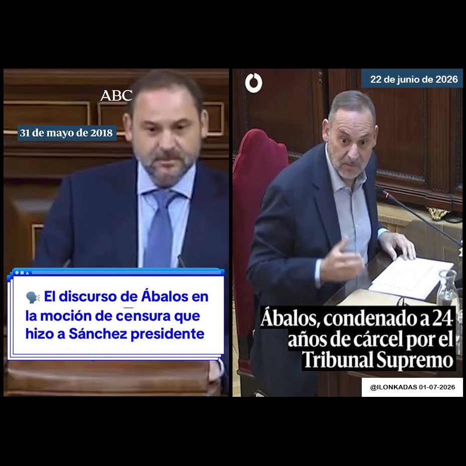 Hechos importantes del mes de junio 2026. José Luis Ábalos CONDENADO por 24 años