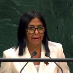 De «huele a azufre» a «gracias Trump»: Delcy Rodríguez en la ONU promete elecciones sin fecha